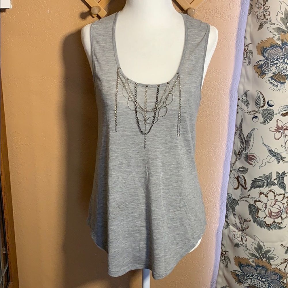 Emma & Sam Gray Racerback Tank Size Small